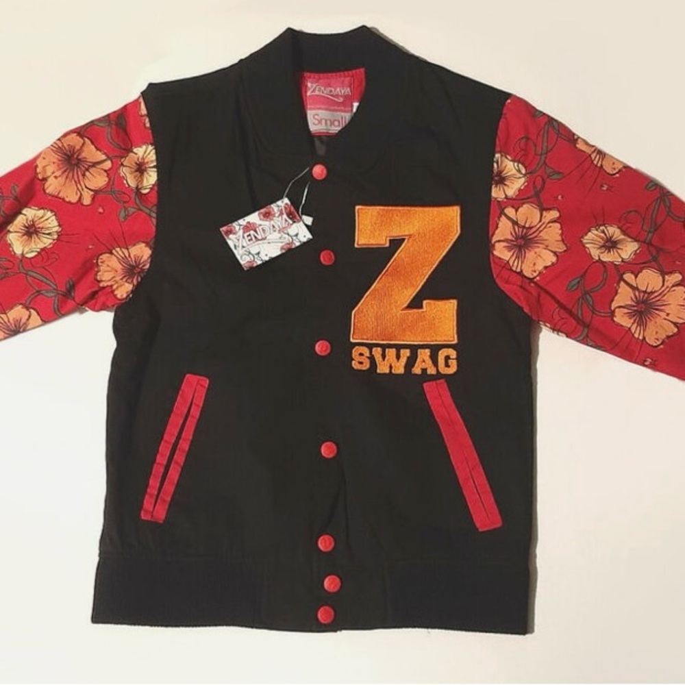 Z Swag Black and Red Floral Jacket